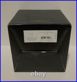 DONNA KARAN Lenox QUAXS glacier etched art glass Modern Candle Holder Vase RARE