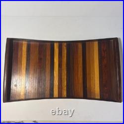 DON SHOEMAKER EXOTIC WOODS TRAY MID CENTURY MODERN MEXICO Rare Large 20.5x11.5