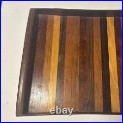 DON SHOEMAKER EXOTIC WOODS TRAY MID CENTURY MODERN MEXICO Rare Large 20.5x11.5