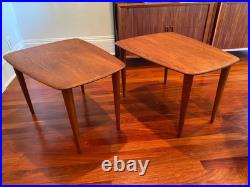 Danish MCM Teak Side Table RARE PAIR Hvidt? And? Orla? Mølgaard-Nielsen for France