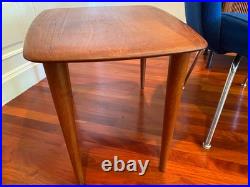 Danish MCM Teak Side Table RARE PAIR Hvidt? And? Orla? Mølgaard-Nielsen for France