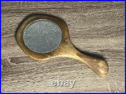 Dean Santner Wood Hand Mirror Vintage Mid Century Modern Rare MCM HTF Luxury