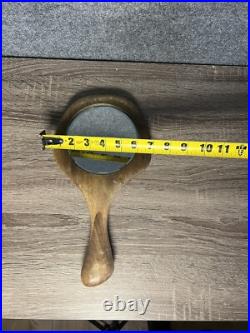 Dean Santner Wood Hand Mirror Vintage Mid Century Modern Rare MCM HTF Luxury