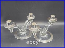 Dorothy Thorpe Double Light Candle Holders Rare MCM