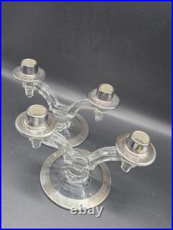 Dorothy Thorpe Double Light Candle Holders Rare MCM