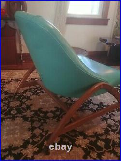 Drexel Mid Century Modern Lounge Chair Super Rare turquoise