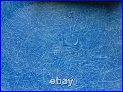 Eames Rare Blue Fiberglass Vintage Armshell Herman Miller Chair Swivel Tilt Base