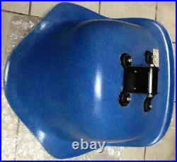 Eames Rare Blue Fiberglass Vintage Armshell Herman Miller Chair Swivel Tilt Base