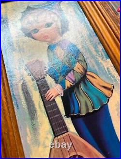 Eden Soroka Big Eyes Moppet Harlequin Art Print Mid Century Modern 4pc Rare Htf