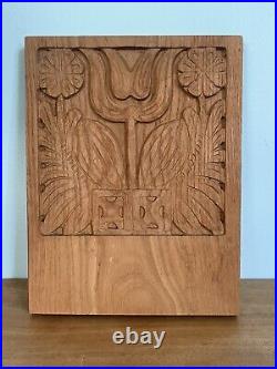 Evelyn Ackerman Rare Era Industries Mid Century Modern Flower Wood Carving