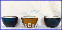 Ex. Rare 3 Piece Set Of Heath Ceramics Multi-colored Tea Bowls /cups 1948-1952