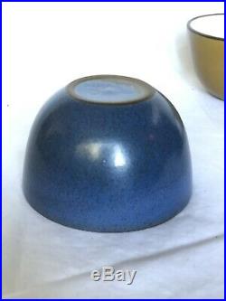 Ex. Rare 3 Piece Set Of Heath Ceramics Multi-colored Tea Bowls /cups 1948-1952