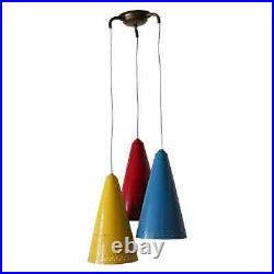 Extremely Rare & Lovely Mid Century Modern Cascading Pendant Lamp or Sconce H D