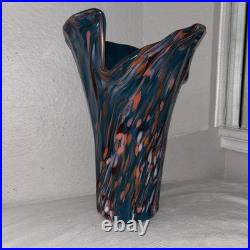 Extremely Rare MCM Mid Century Modern Murano Hand Blown Glass Vase SEE DESCRIP