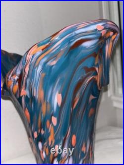 Extremely Rare MCM Mid Century Modern Murano Hand Blown Glass Vase SEE DESCRIP