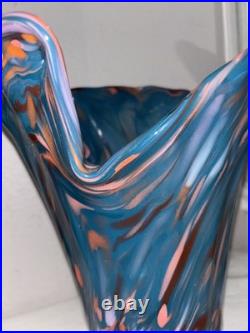Extremely Rare MCM Mid Century Modern Murano Hand Blown Glass Vase SEE DESCRIP