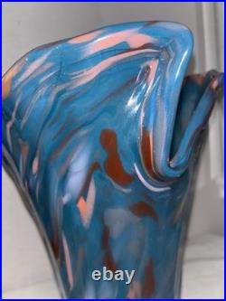 Extremely Rare MCM Mid Century Modern Murano Hand Blown Glass Vase SEE DESCRIP