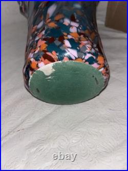 Extremely Rare MCM Mid Century Modern Murano Hand Blown Glass Vase SEE DESCRIP