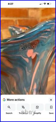 Extremely Rare MCM Mid Century Modern Murano Hand Blown Glass Vase SEE DESCRIP