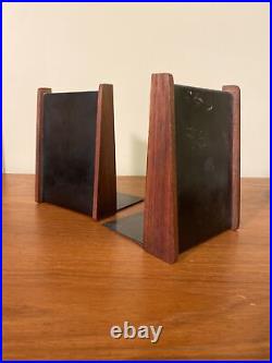 Extremely rare jens risom book end pair tagged mid century modern modernist