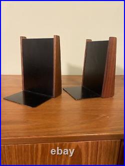 Extremely rare jens risom book end pair tagged mid century modern modernist