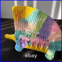 FLAVIA BITOSSI Italy Pottery Porcupin figurines. Rare Vintage, beautiful colors FLAVIA BITOSSI Italy Pottery Porcupin figurines. Rare Vintage, beautiful colors