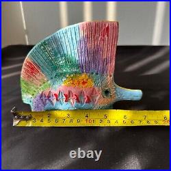 FLAVIA BITOSSI Italy Pottery Porcupin figurines. Rare Vintage, beautiful colors FLAVIA BITOSSI Italy Pottery Porcupin figurines. Rare Vintage, beautiful colors