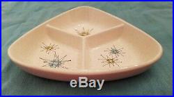 FRANCISCAN STARBURST Mid-Century MCM Nut/Candy/Condiment Divided Plate Rare