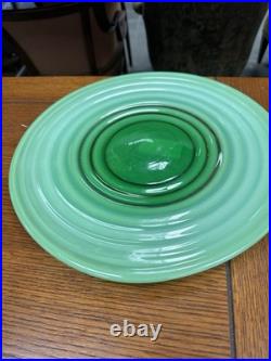 Fenton Lime Green Opalescent NewWorld Mid Century Modern RARE centerpiece 14-1/2