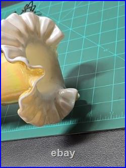 Fenton Mid Century Modern Hand Vase Iridescent Color Rare Vase 11in Tall