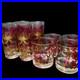 Fred_Press_Butterfly_Glasses_Set_8_Cranberry_Pink_Gold_Highball_Rocks_MCM_Rare_01_yxk