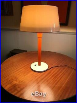 GERALD THURSTON LIGHTOLIER MUSHROOM LAMP VINTAGE MID CENTURY MODERN Orange Rare