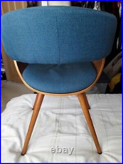 Gorgeous Rare Find Mid Century Modern Style Wood & Fabric Side/Accent Chair