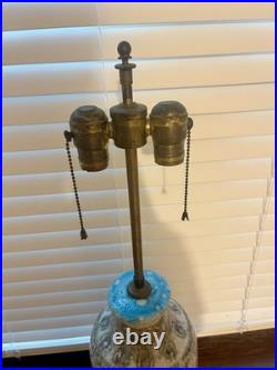 Guido Gambone Rare Ceramic Lamp FULLY SIGNED Circles Motif ITALY Mid Century