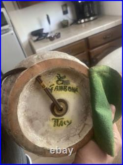 Guido Gambone Rare Ceramic Lamp FULLY SIGNED Circles Motif ITALY Mid Century