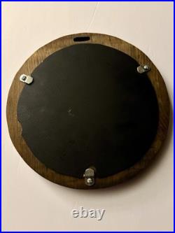 Hand Carved Wood Nautical MCM Round Mirror. Rare Mid Century Modern Art Decor
