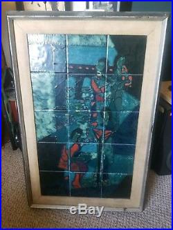Harris Strong tile art 50s retro, mid century, huge vintage rare abstract
