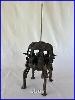 Heavy Bronze Mid-Century Modern Incense Burner Rare'Dome Shrine' 8 Tall