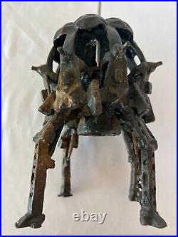 Heavy Bronze Mid-Century Modern Incense Burner Rare'Dome Shrine' 8 Tall