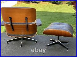 Herman Miller Eames Lounge Chair And Ottoman Cherry & RARE Plum Leather