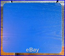Herman Miller Select Charles Eames LTR Wire Base Side Table, Rare Cobalt Blue