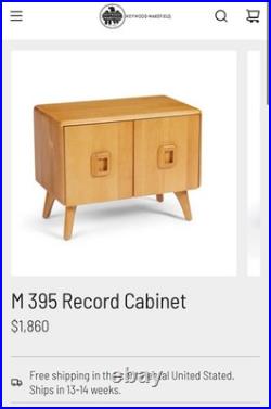Heywood Wakefield M395 Record Cabinet Side Table Mid Century Modern MCM RARE