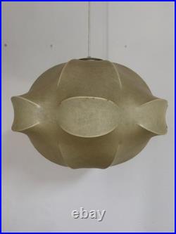 Huge Rare Cocoon Mid Century Modern Pendant Chandelier Flos Castiglioni Resin