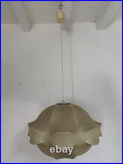 Huge Rare Cocoon Mid Century Modern Pendant Chandelier Flos Castiglioni Resin