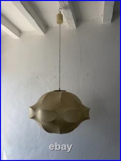 Huge Rare Cocoon Mid Century Modern Pendant Chandelier Flos Castiglioni Resin