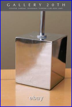 Hyper-rare! Sonneman Chrome Cube Table Lamp! MID Century Modern Light 60's Hyper-rare! Sonneman Chrome Cube Table Lamp! MID Century Modern Light 60's