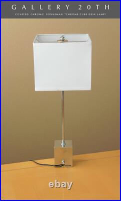 Hyper-rare! Sonneman Chrome Cube Table Lamp! MID Century Modern Light 60's Vtg Hyper-rare! Sonneman Chrome Cube Table Lamp! MID Century Modern Light 60's Vtg