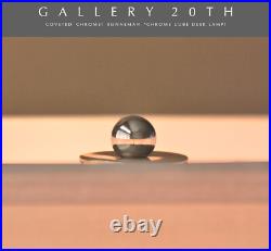 Hyper-rare! Sonneman Chrome Cube Table Lamp! MID Century Modern Light 60's Vtg