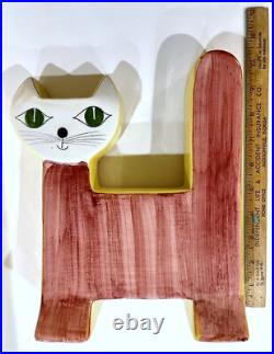I. Magnin Mid Century Modern Cat Hand Painted Italy RARE-SCARCE MCM