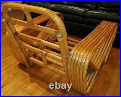 Iconic Bamboo Lounge Chair Pretzel Rattan Frankl Rare